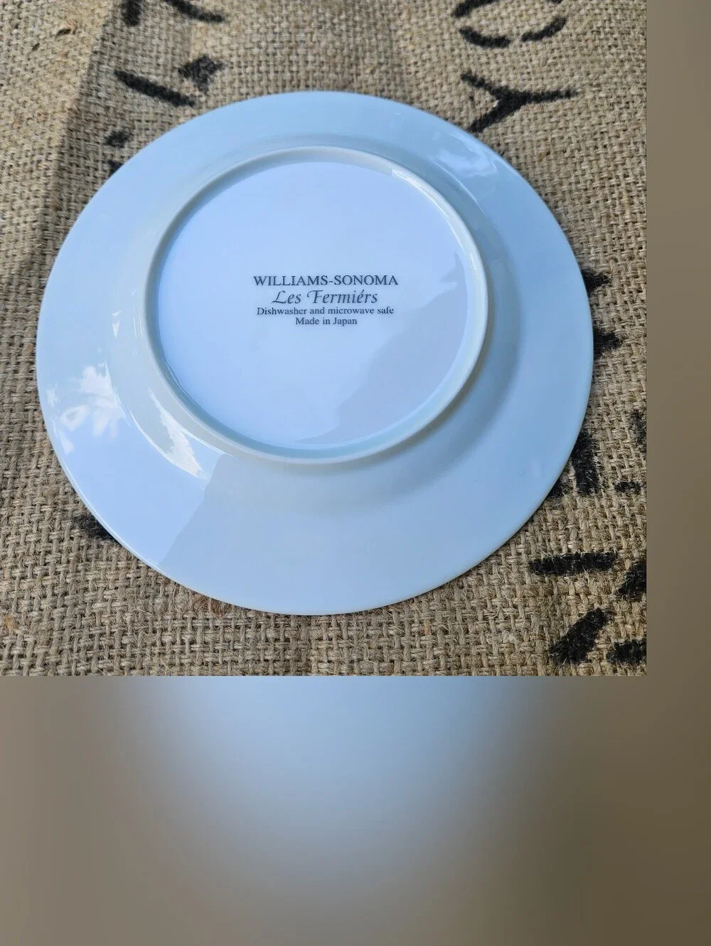 Williams-Sonoma Les Fermiers Salad Plate Windmill Orange Harvest Gold Trim
